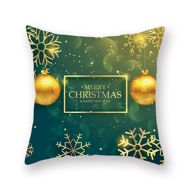 Christmas new peach skin cushion pillowcase