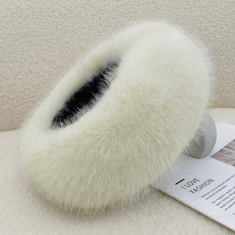 Autumn Winter Fur Hair Ring Hat - Thickened Topless Design