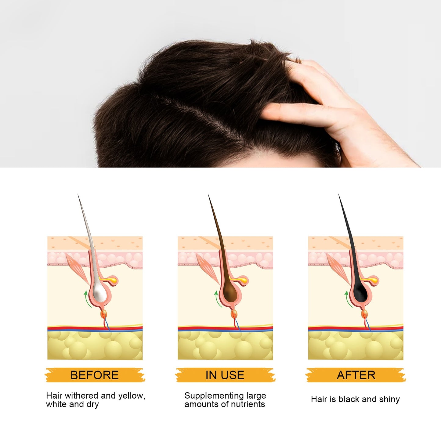 Men's Shampoo Soap - Cleansing Hair, Nourishing, Moisturizing, Dark Hair, Shiny Hair Care Men's Shampoo Soap