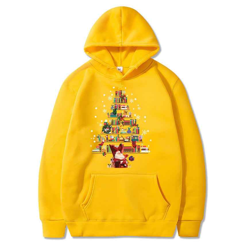 Printed Pocket Hooded Long Sleeve Sweatshirt For Men And Women