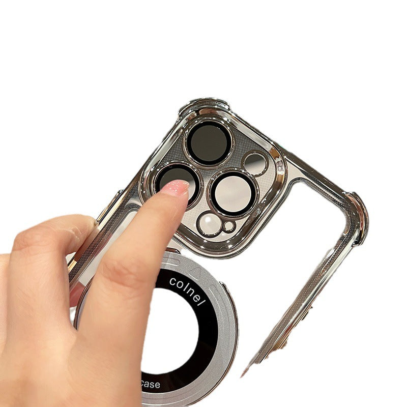 Magnetic Stand iPhone Case - Electroplated Space Design