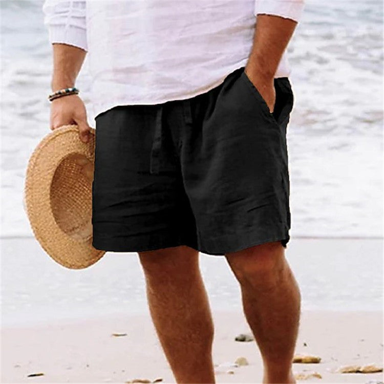 Men's Fashion Personality Cotton Hemp Shorts - Casual Summer Comfort