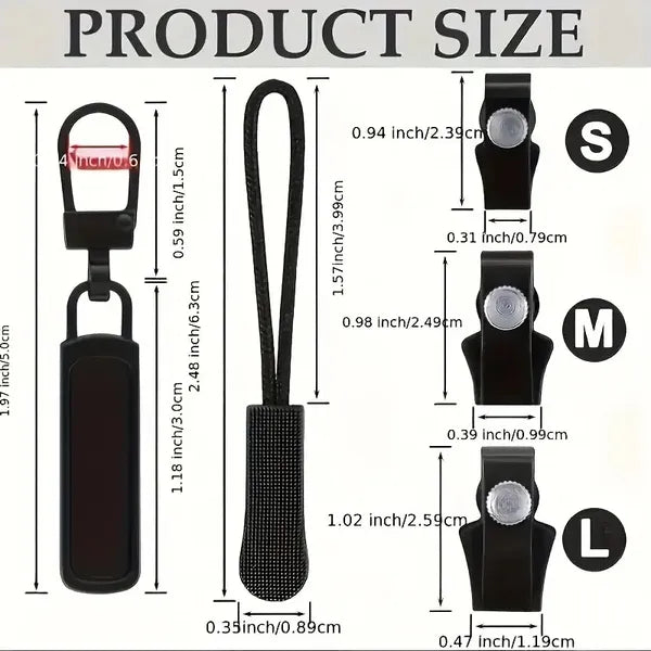 36 Zipper Repair Kit, Quick Installation Of Zipper Head, Removable Replacement Zipper Top, Exchange Plastic Zipper Pull, Suitable For Clothing, Luggage, Backpacks, Sewing Supplies, Size S/M/L