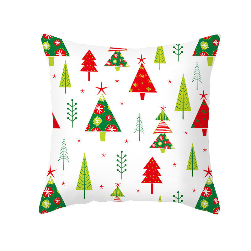 Cartoon Letter Printed French Velvet Cushion Cover