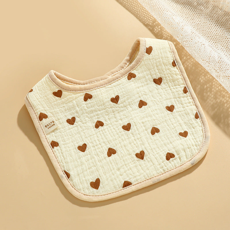 Baby Bib Set - 6-Layer Cotton Anti-Spill Round Bibs