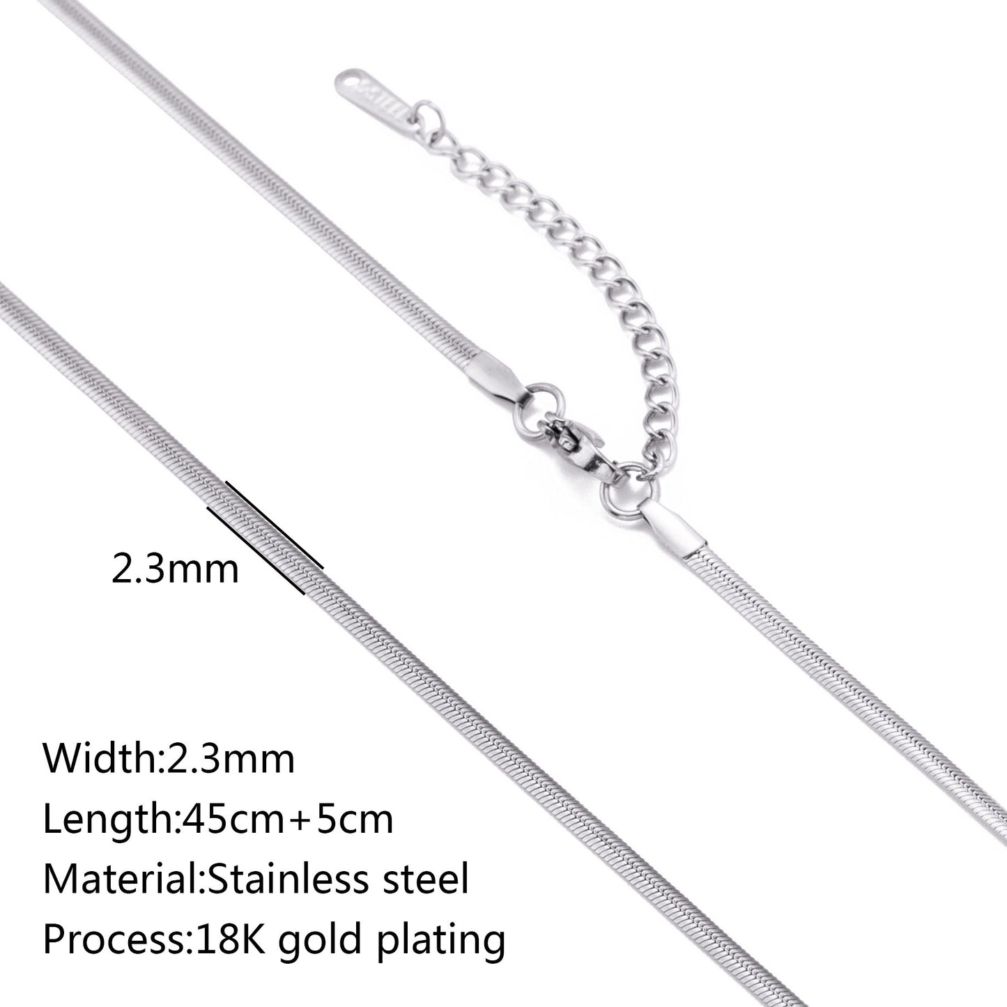 Stainless Steel Vacuum Vapor Plating 18K Gold Color Protection Lip Chain
