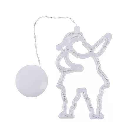 Christmas LED Suction Cup Lights - Santa Claus Elk Snowman Window Chandelier Battery Powered - DropOnline.co
