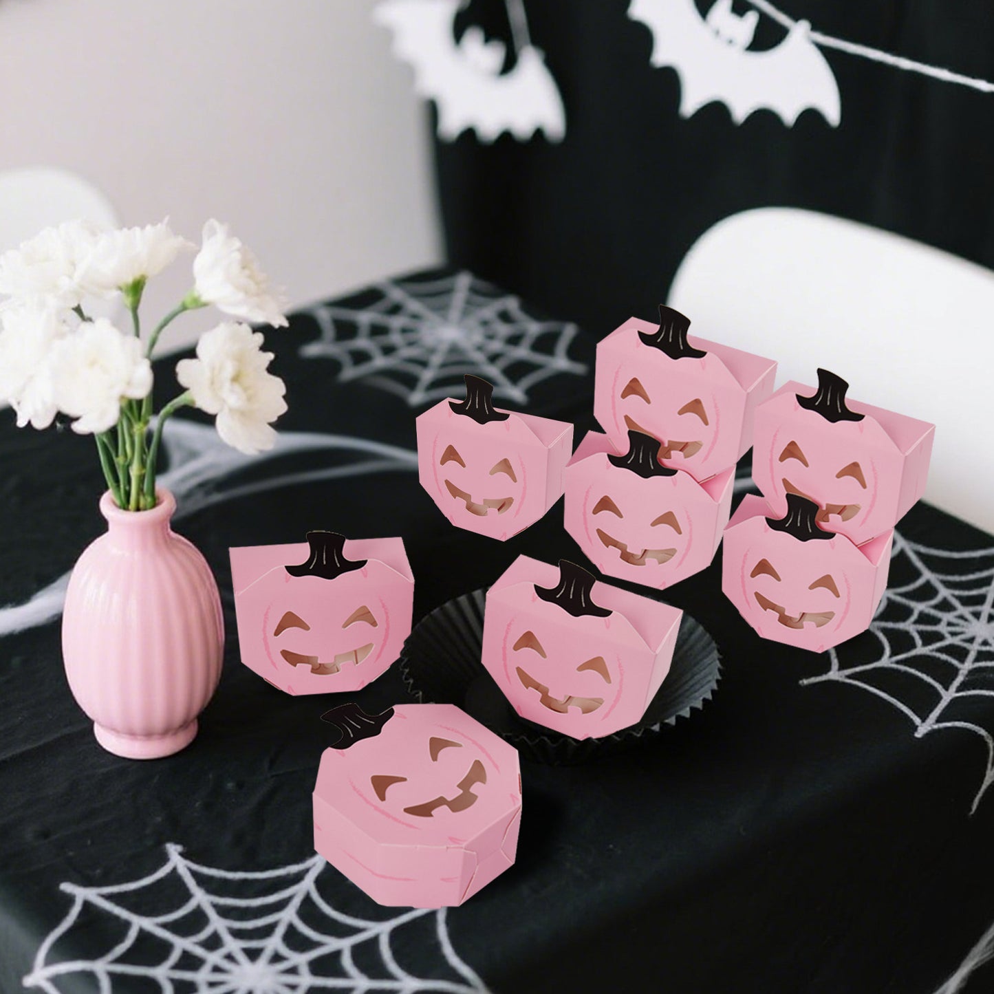 Halloween Pumpkin Gift Boxes - 10 Pcs Festive Treat Containers