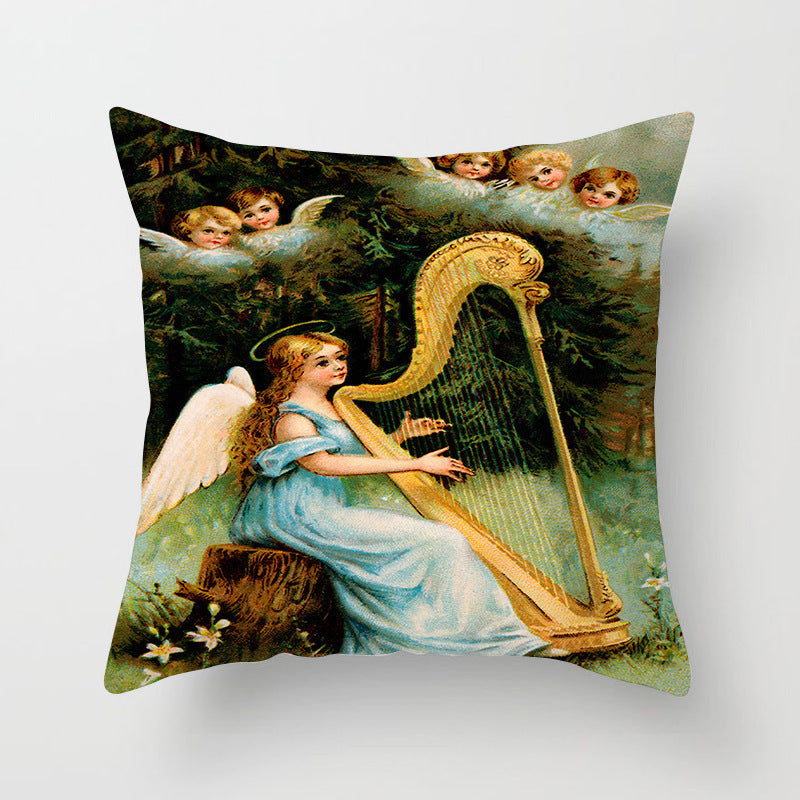 Holiday Home Decoration Cushion Cover - Festive Seasonal Throw Pillow Case for Celebrations