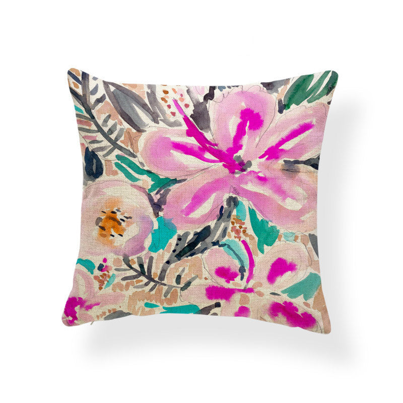 Daffodil printed cushion