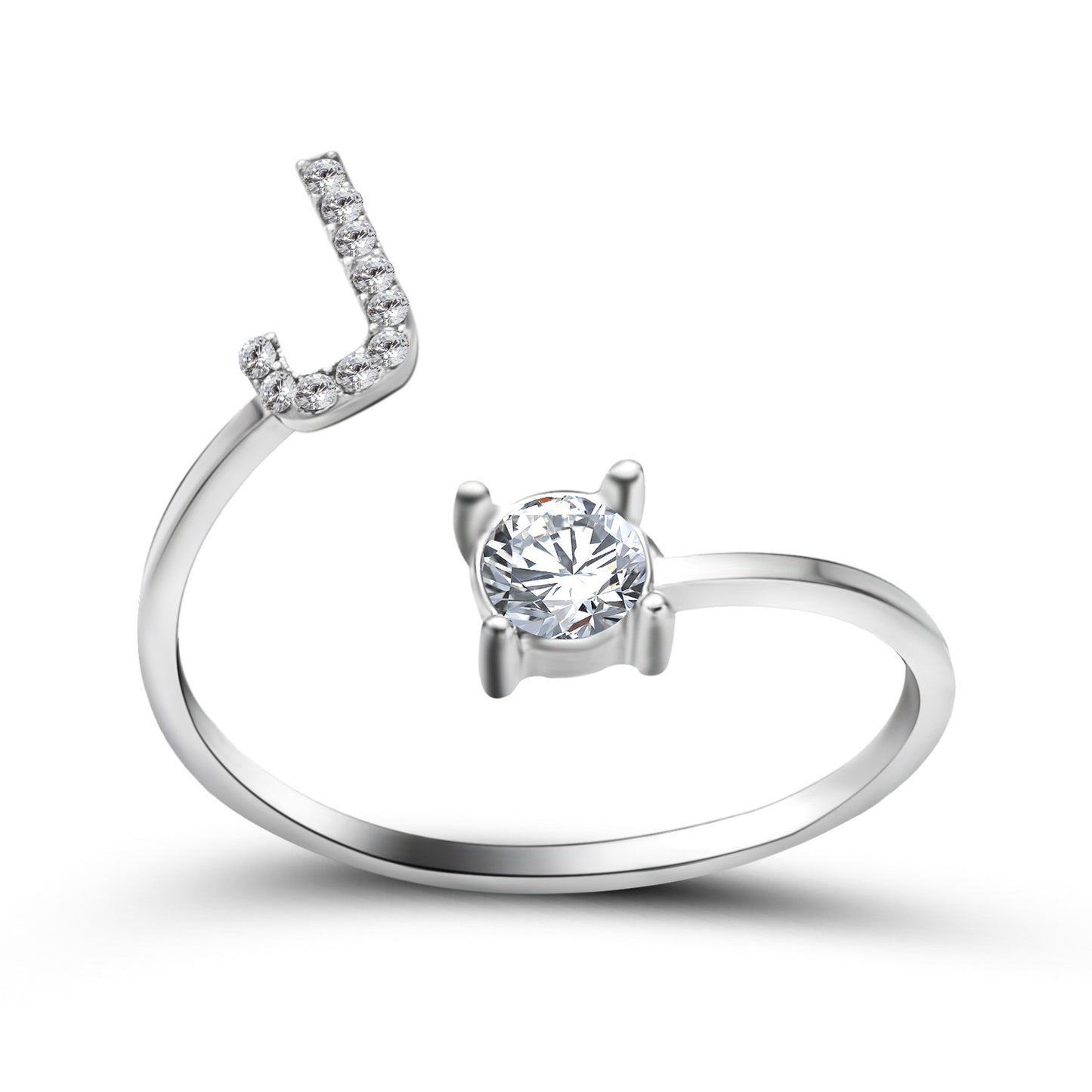 Adjustable Initial Letter Ring - Personalized Alphabet Jewelry