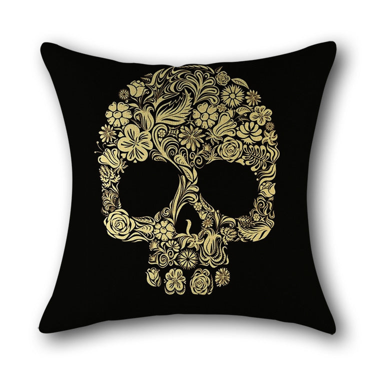 Skull Print Cushion Cotton Cover Sofa Cushion Bed Scandinavian Decorative Pillow Case