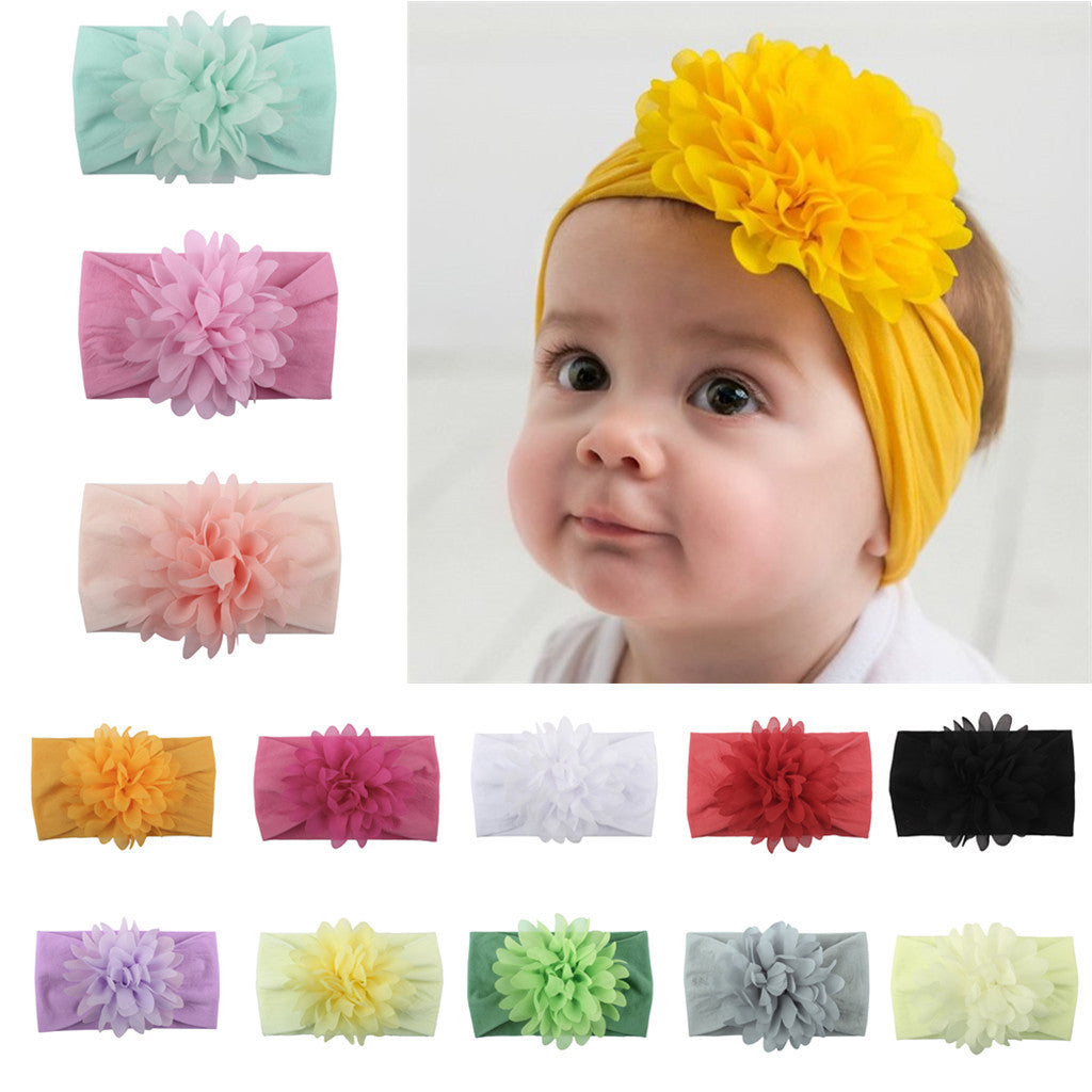 Chiffon Flower Baby Headband - Cute Princess Hair Accessories for Infant Girls