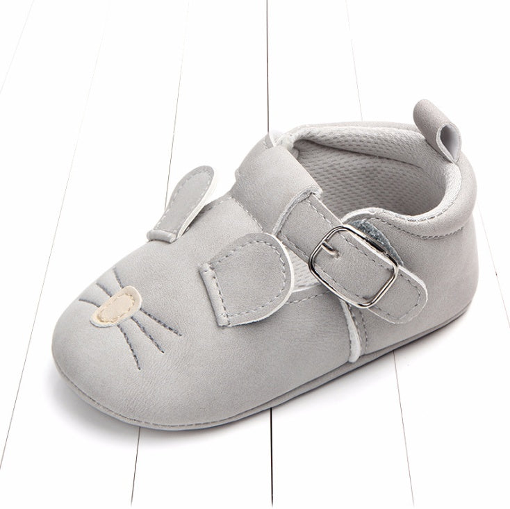 Cartoon Animal Baby Shoes - Soft Non-Slip Leather First Walking Shoes