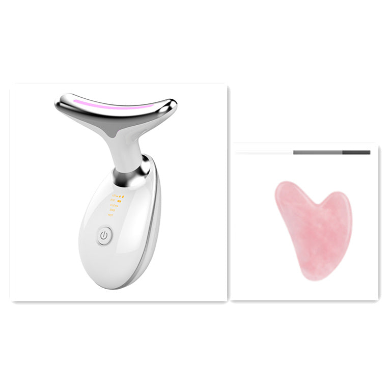 EMS Thermal Neck Lifting Massager - Electric Microcurrent Wrinkle Remover with LED Photon Therapy