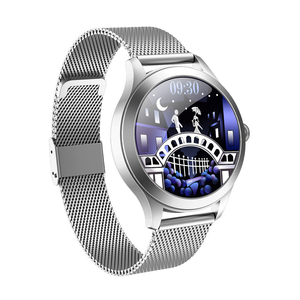 Chivo KW10 Pro Women's Smartwatch - Elegant Fitness Tracker with Steel Strap & Health Monitoring