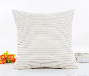 2.5 corn strips corduroy plush plain hug pillowcase cushion set without core
