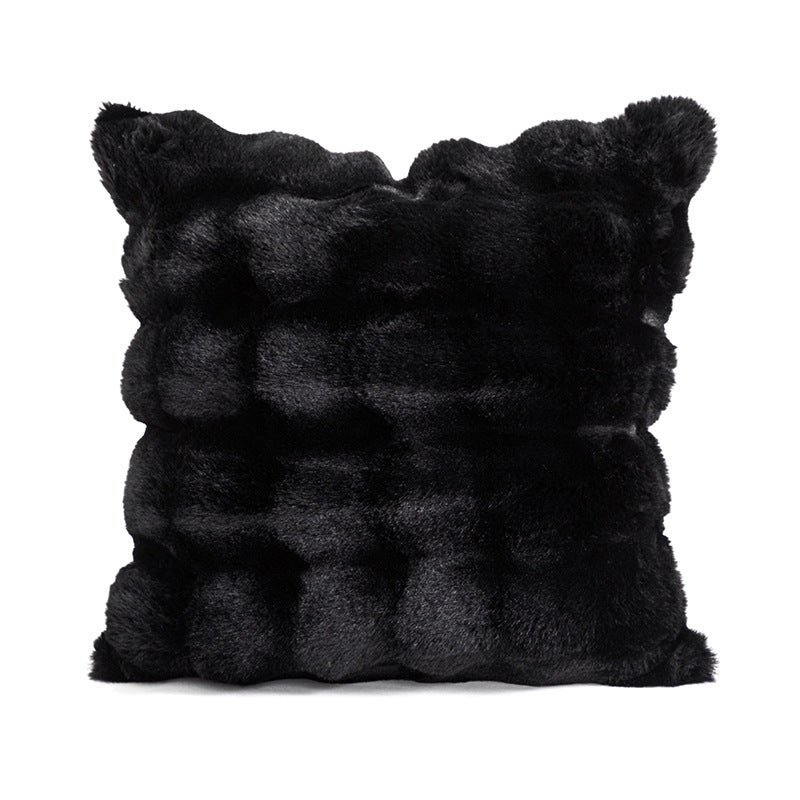 Modern Simple Plush Cushion Sofa Bedroom Bedside Pillow Cover