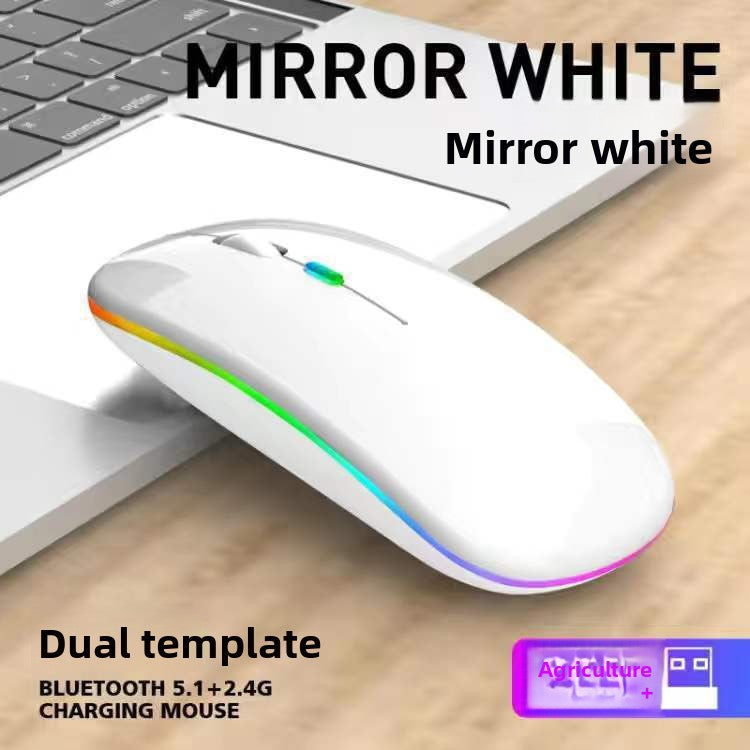 Bluetooth Dual-Mode Wireless Mouse - 2.4G + Bluetooth Rechargeable Silent Mouse