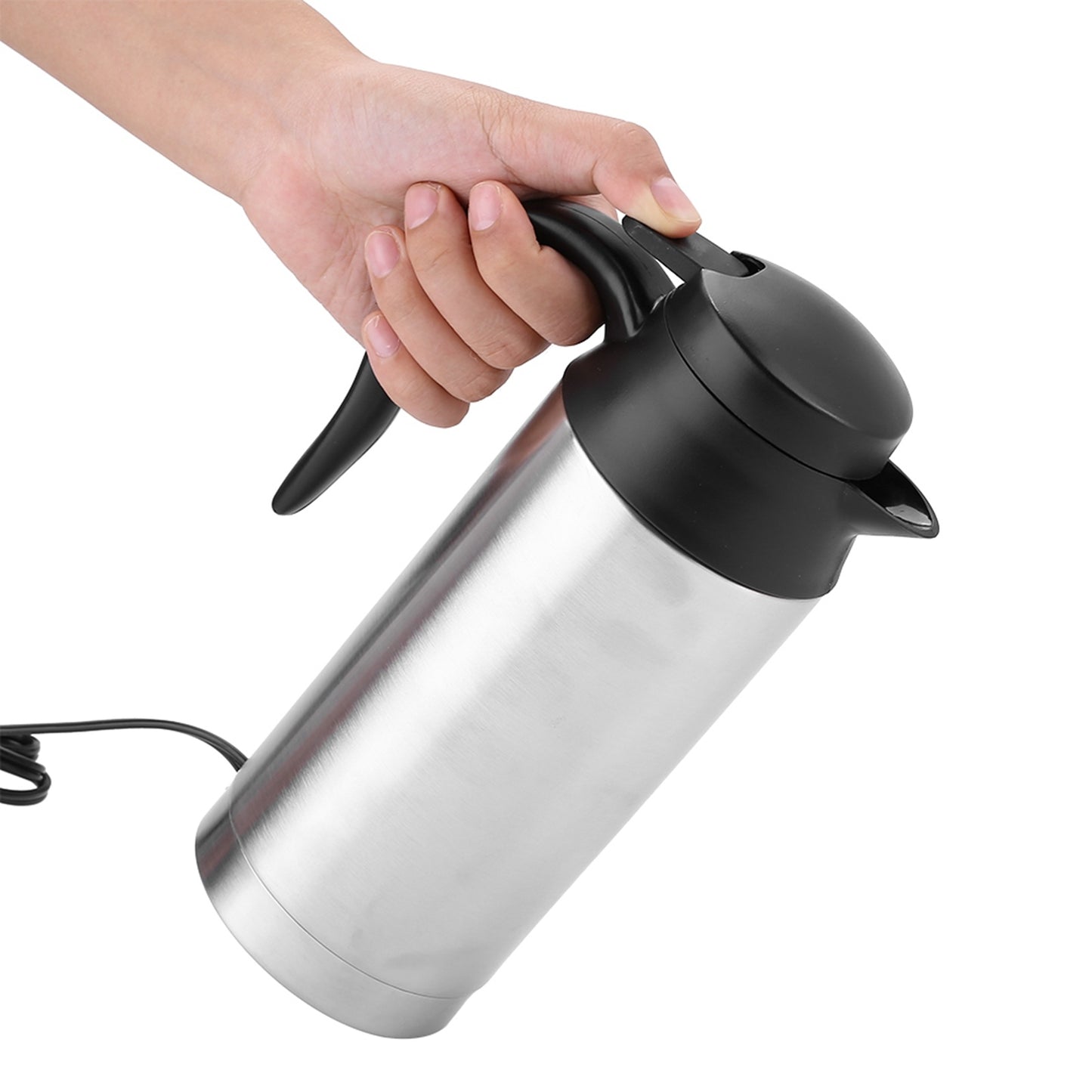 Portable Car Travel Kettle - 750ml 24V Water Heater for Coffee, Tea & Road Trips