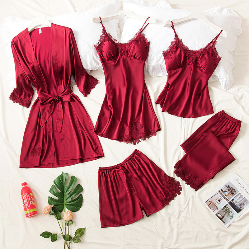 Imitation Silk Pajama Set - Women's Luxurious Sleepwear Collection
