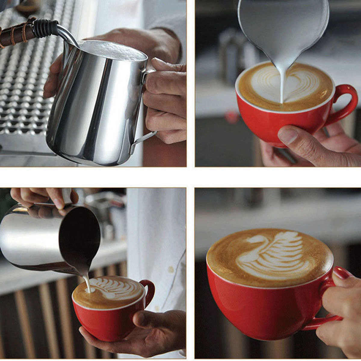 Stainless Steel Milk Frothing Pitcher - 600ml Professional Barista Latte Jug