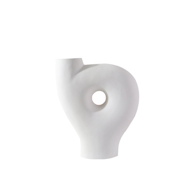 Premium Nordic Abstract Ceramic Vase - Handmade Creative Home Furnishing