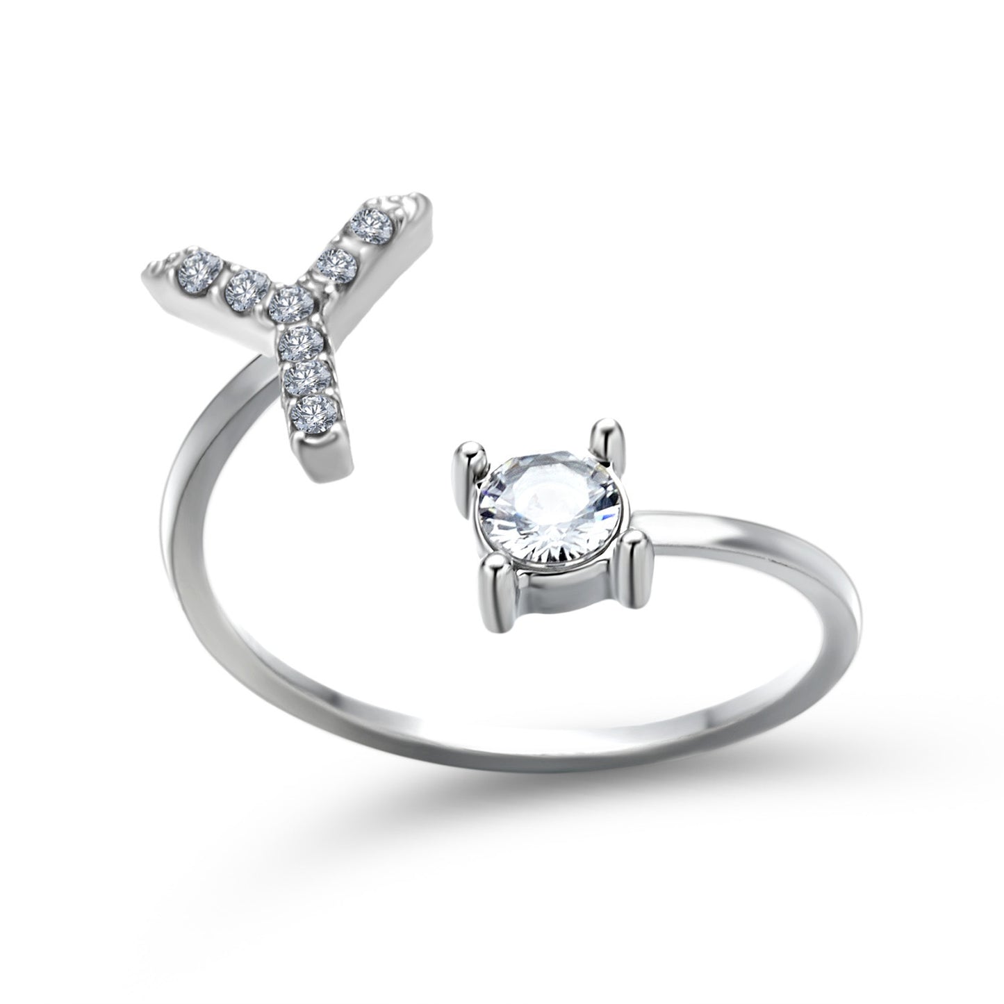 Adjustable Initial Letter Ring - Personalized Alphabet Jewelry
