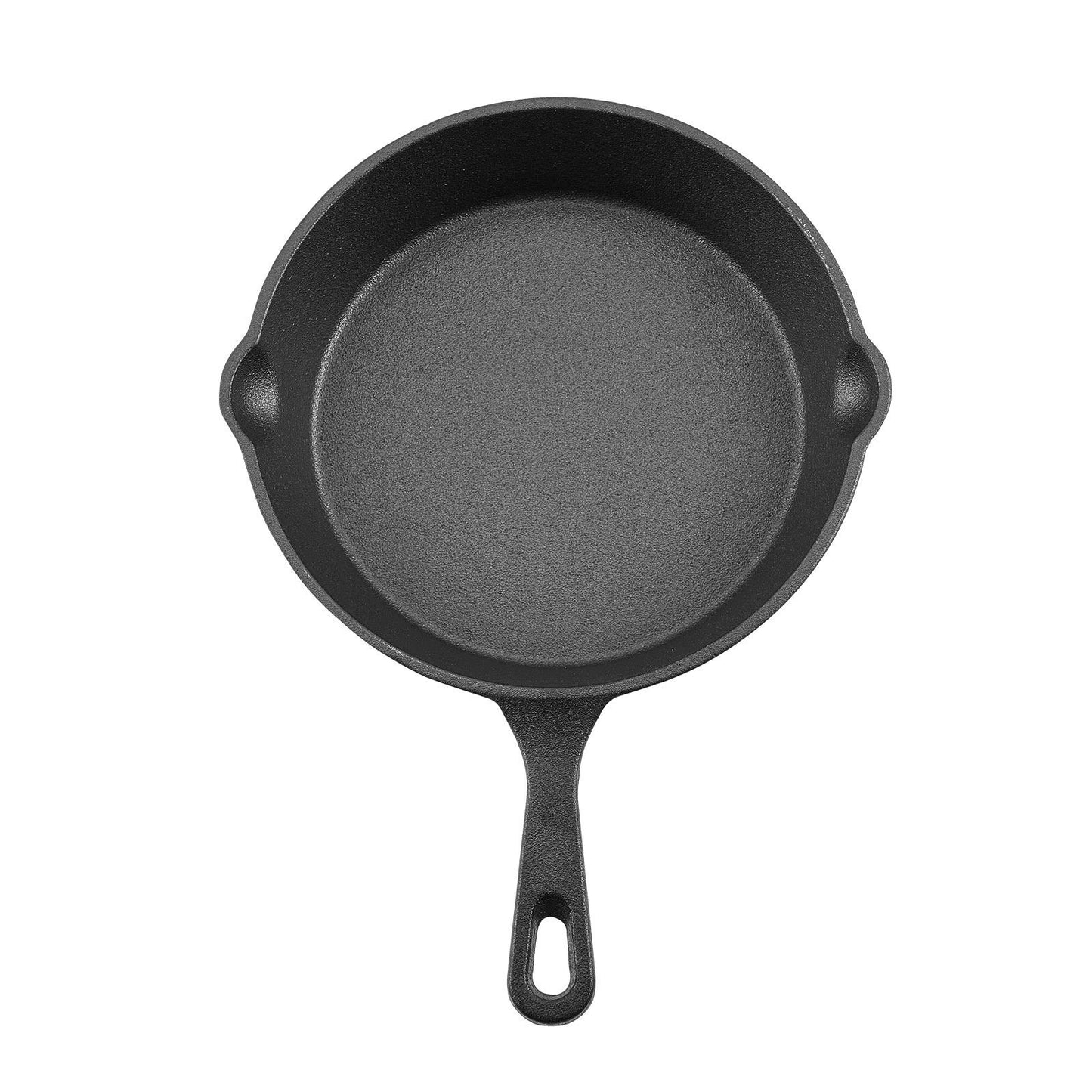 3 Piece Cast Iron Skillet Frying Pan Set 6 8 10 In Handle Pre-Seasoned Black