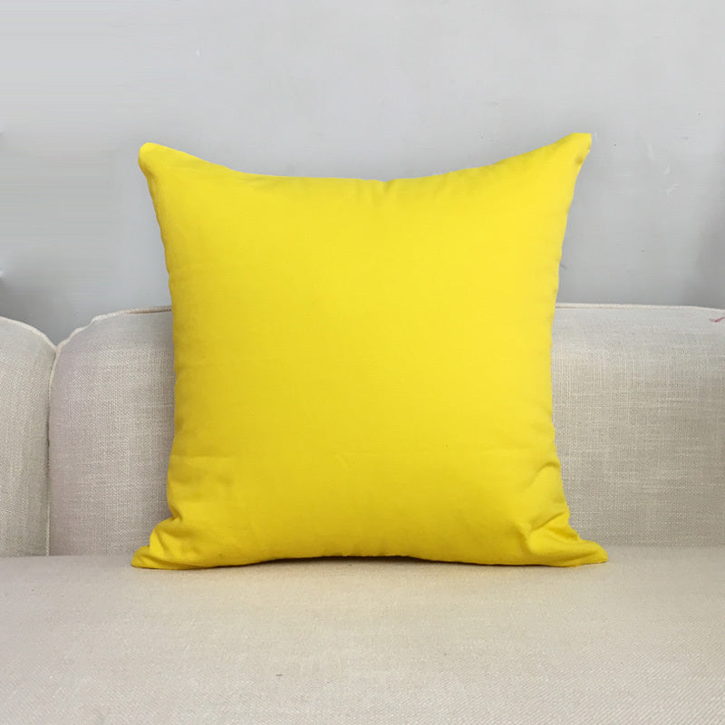 Solid Color Cushion Sofa Pillow White Blue Gray Coffee Color Purple Red Cushion Cover Waist Pillow