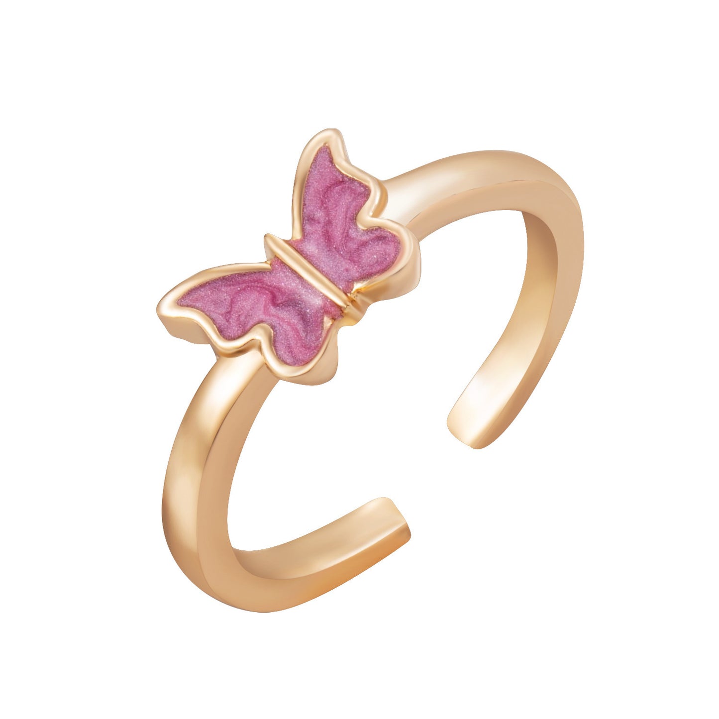 Hot Selling Creative Personality Butterfly 2-Piece Ring Set - Punk Style Couple Rings