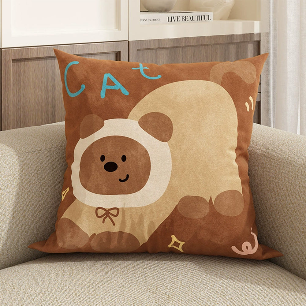 New Cute Dog Pillowcase Bedroom Cushion Cover Sofa Cushions Pillows Cover 45x45cm Pillow Case Home Decoration Car Office Seat