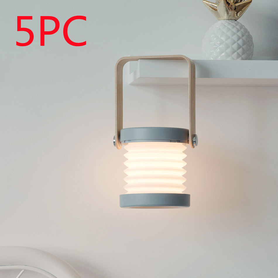Foldable Touch Dimmable LED Reading Light - Portable USB Rechargeable Lantern for Home Decor