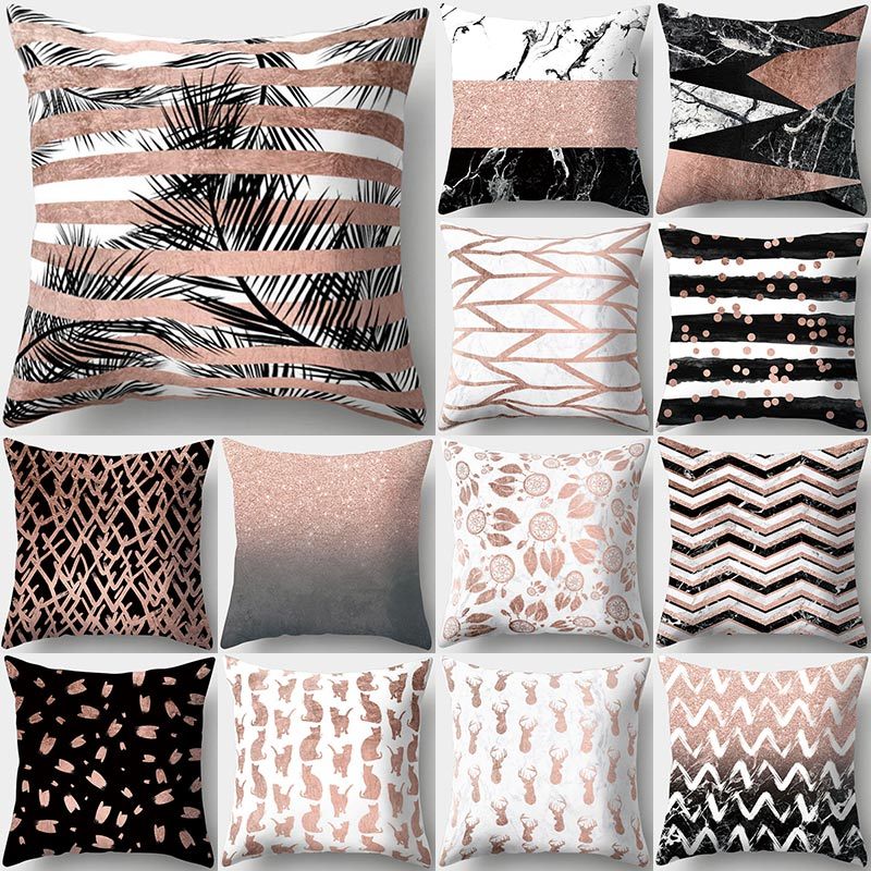 Leather Velvet Pillowcase Sofa Cushion Cover - Luxury Textured Throw Pillow for Home
