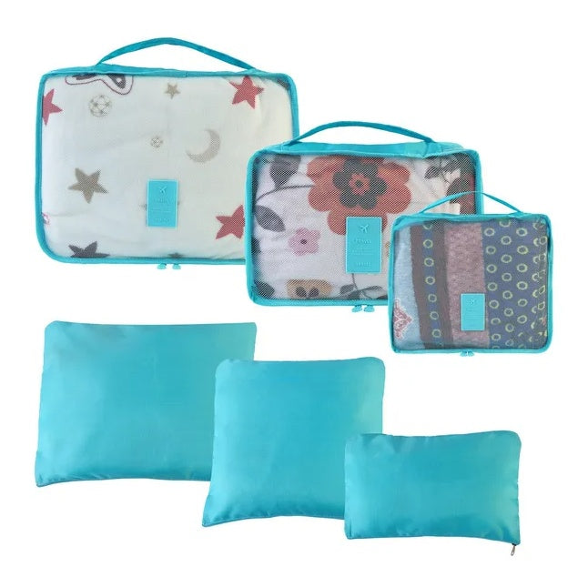 9Pcs Clothes Storage Bags Water-Resistant Travel Luggage Organizer Clothing Packing