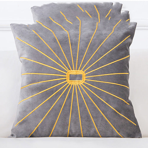Golden Sofa Pillow Office Car Lumbar Cushion