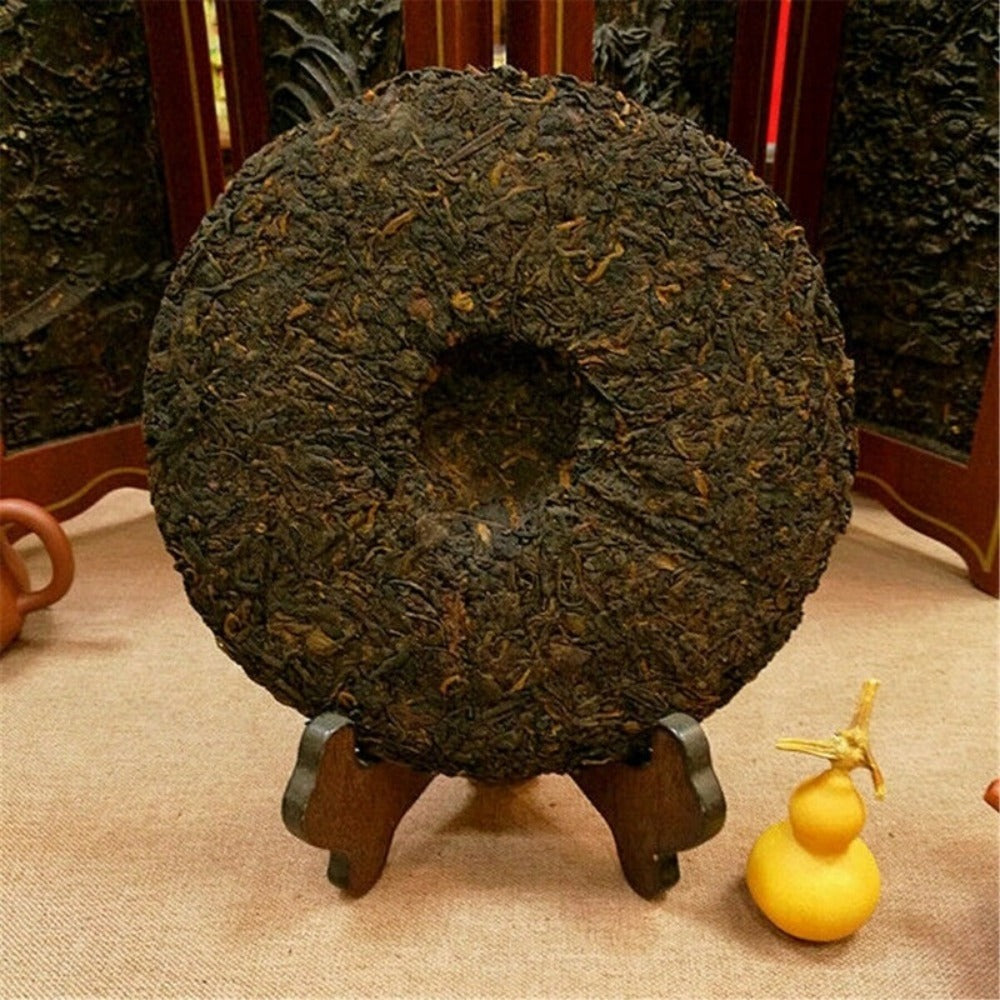 357g Aged Raw Pu-erh Tea Cake Yunnan Ancient Tree, Traditional Chinese Puer Tea