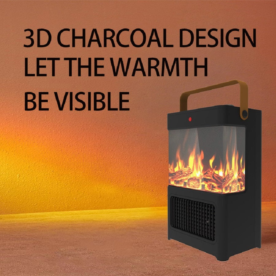 1500W Electric Fireplace Heater With Realistic 3D LED Flame, Overheat & Tip-Over Protection, Portable Indoor Heater For Home Office, Christmas Decorative Warmth
