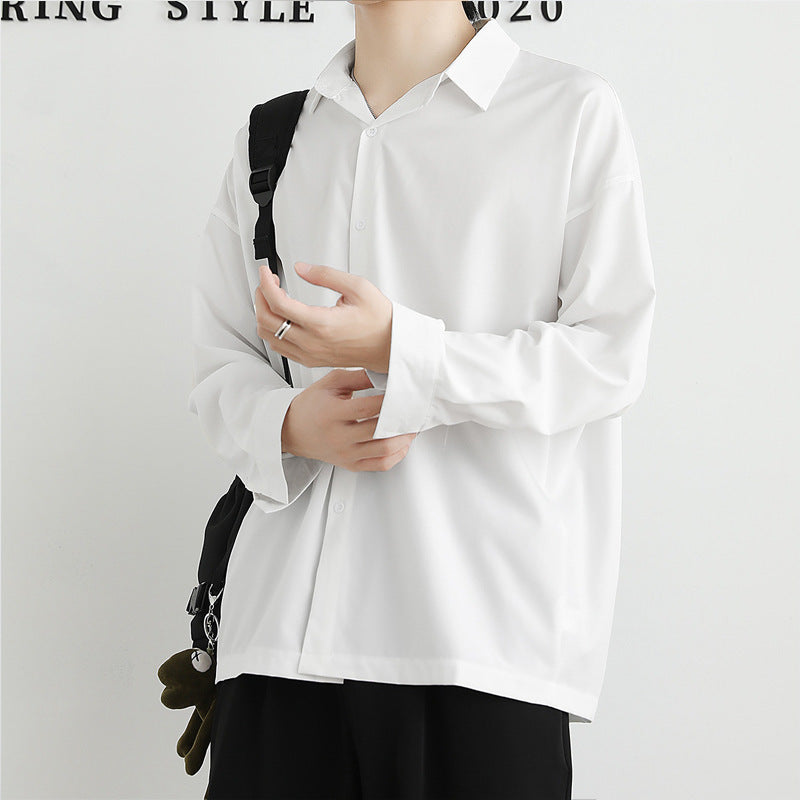 Men's Loose Ice Silk Long Sleeve Shirt - Cooling Technology Design