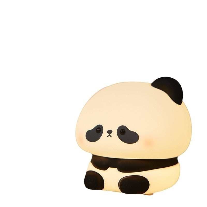 Panda LED Night Light - Cute Silicone USB Rechargeable Touch Lamp with Timing for Children