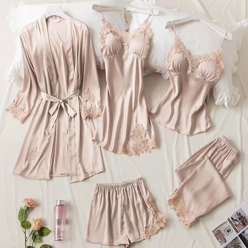Imitation Silk Pajama Set - Women's Luxurious Sleepwear Collection