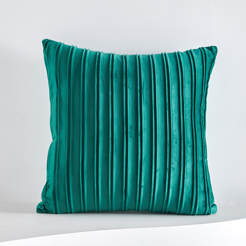 Netherlands Velvet Striped Pleated Cushion Cushion