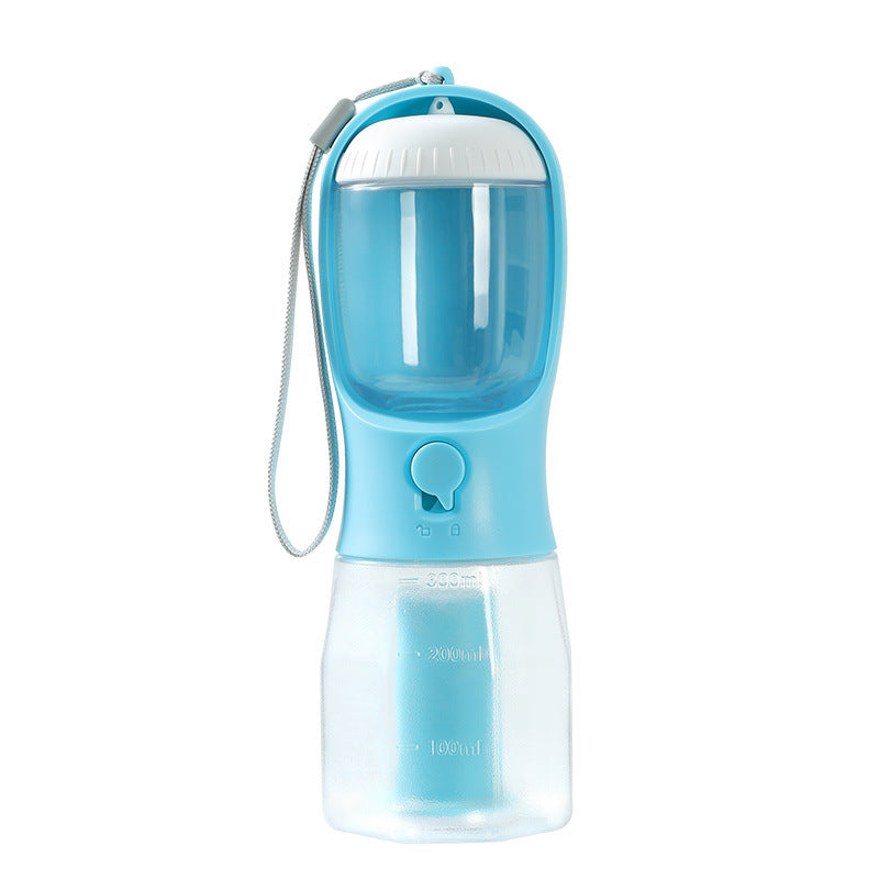 Dog Water Cup 3-in-1 Portable - Drinking Bottle, Food Container & Waste Bag Dispenser for Travel