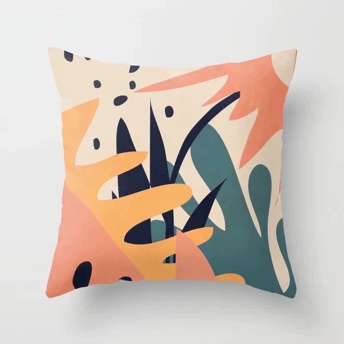 Abstract Geometric Portrait Pillowcase - Modern Art Home Sofa Cushion Pillow Cover