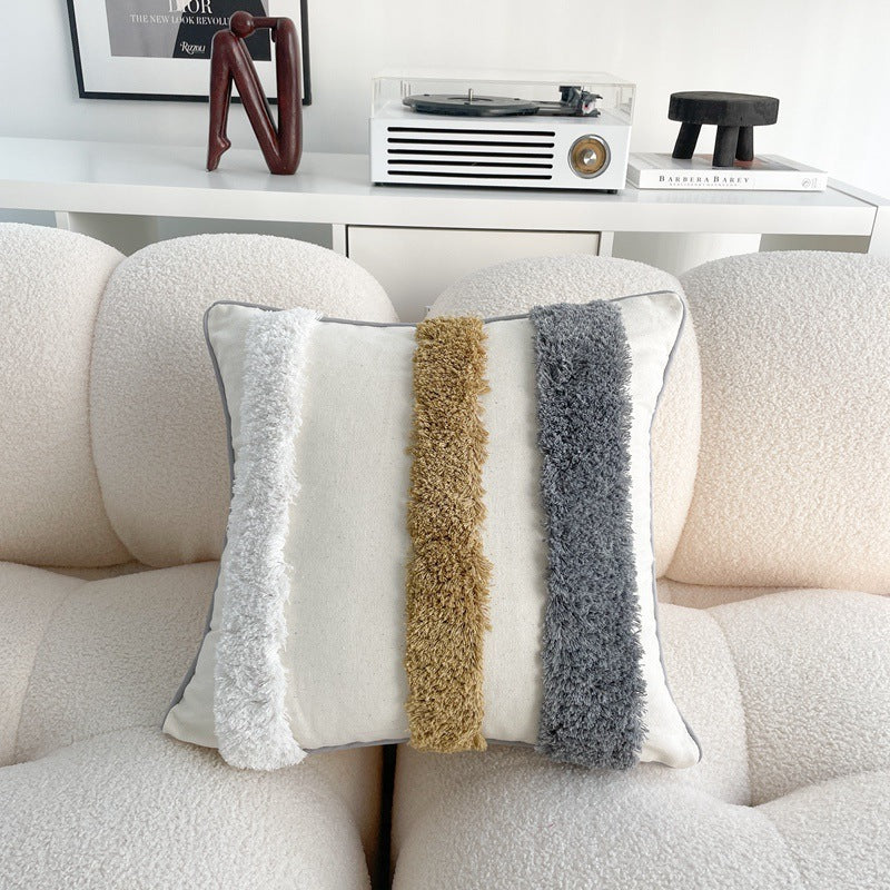 Cotton And Linen Bohemian Ins Style Pillow Sofa Living Room And Bedside Backrest Bay Window Tassel Cushion Cover