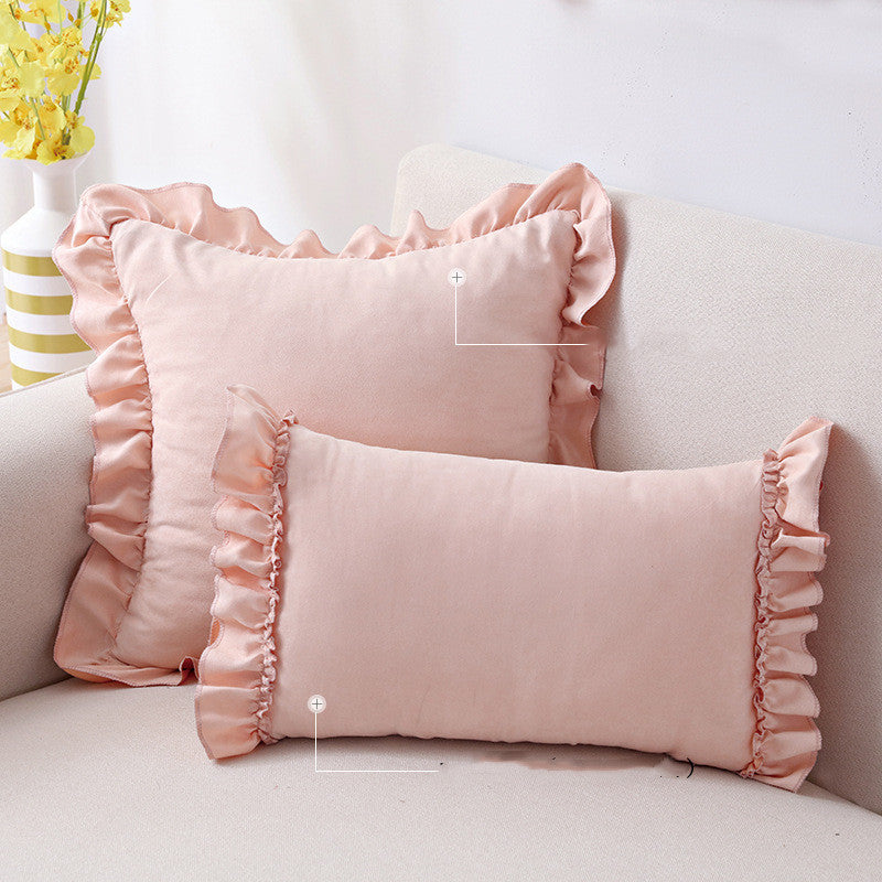 Pillowcase Small  Cushion Pillow Suede Sofa Bedside Pillowcase