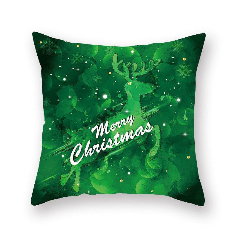 Christmas new peach skin cushion pillowcase