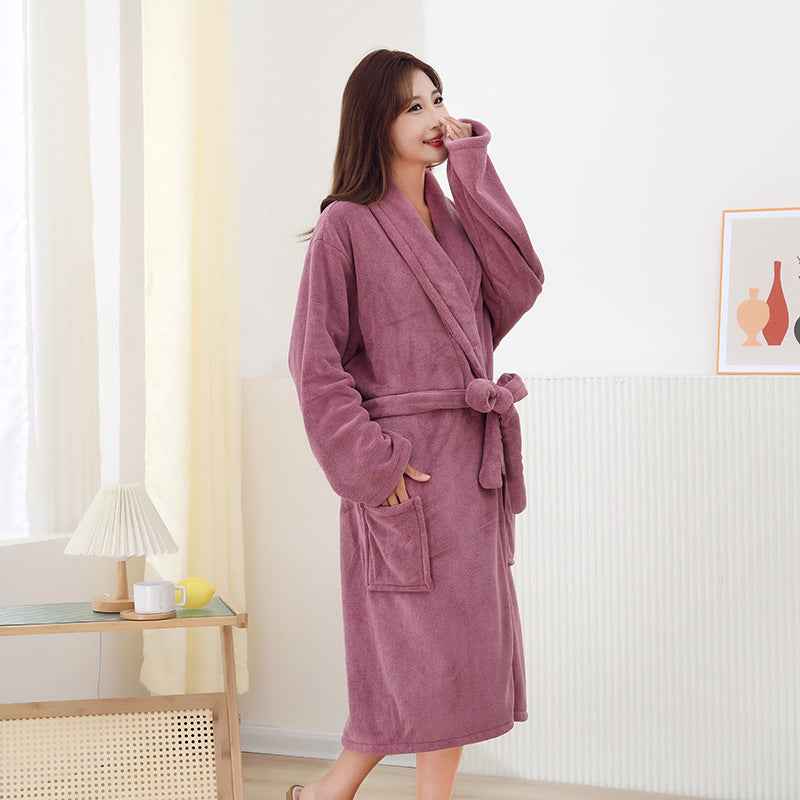 Coral Fleece Bath Towel Plus-sized Water-absorbing Quick-drying