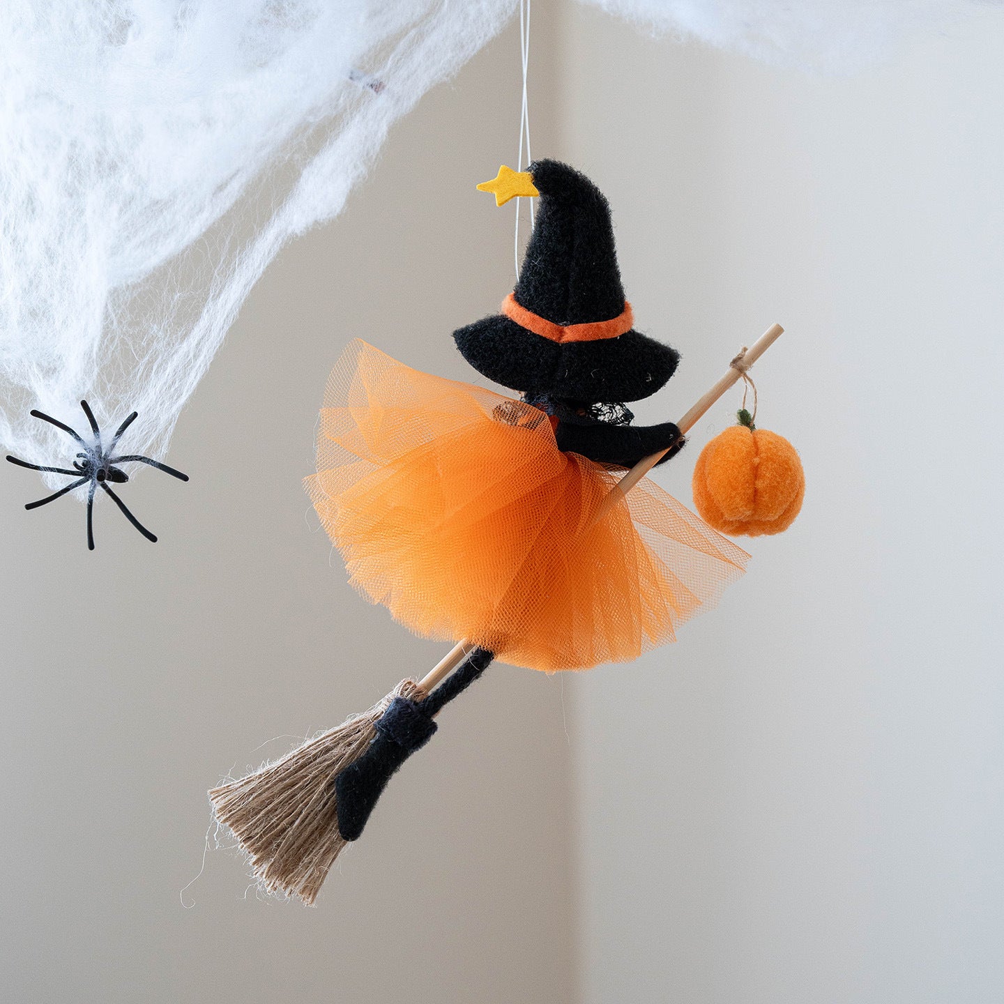 Halloween Broom Girl Angel Pendant - European Style Decoration