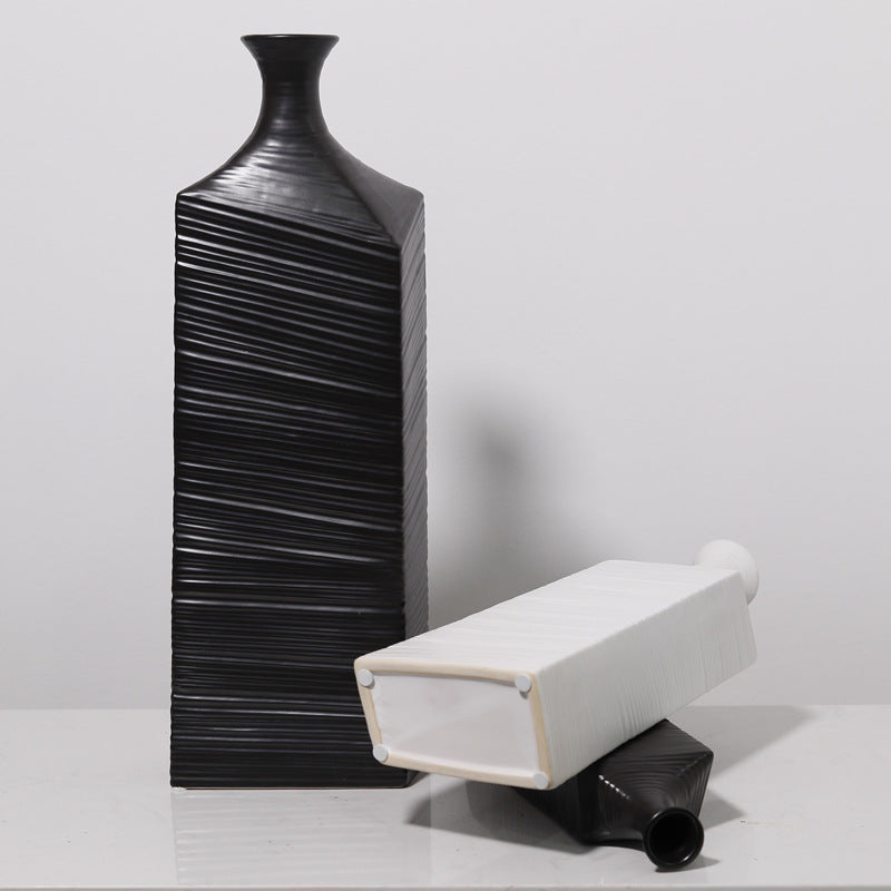 Premium Simple Ceramic Vase - Modern Home Soft Decoration Centerpiece